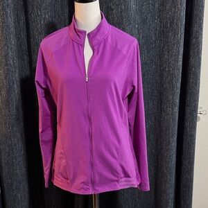 adidas Women's Purple Zip-Up Sweatshirt